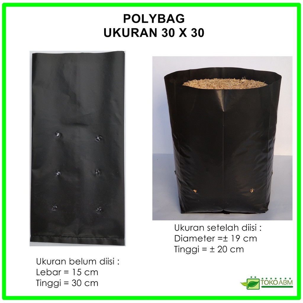 Polybag Ukuran  30 X 30 Cm Eceran Isi 10 Lembar