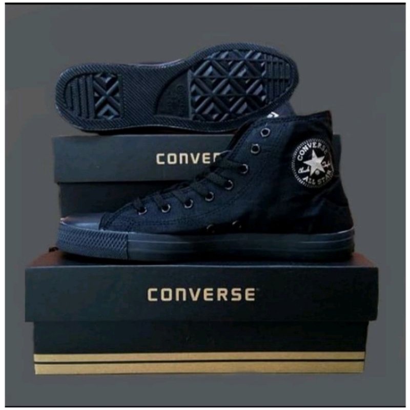 CONVERSE78 ALLSTARS SEKOLAH HITAM POLOS BOOTS TERMURAH/ SEPATU PRIA WANITA