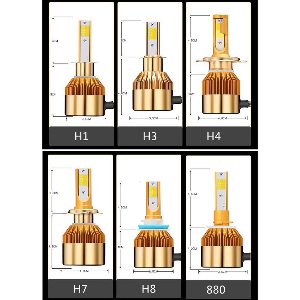 Lampu Utama Kendaraan Tipe Led Tiga Warna H4 H11 H8 H3 Anti Kabut