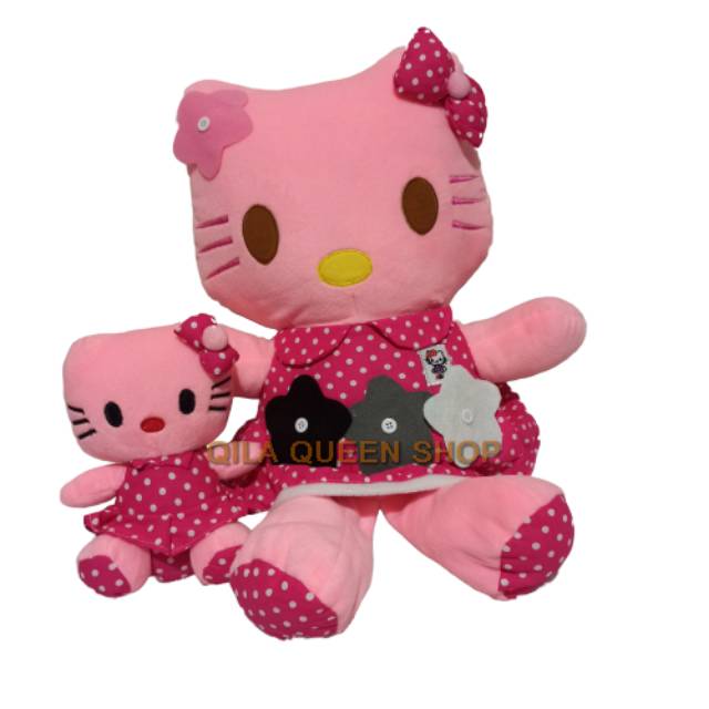 Boneka hello Kitty polkadot beli 1 GRATIS 1