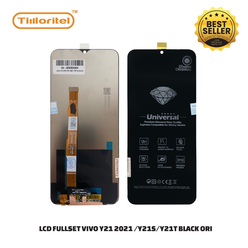 LCD FULLSET VIVO Y21 2021/Y21S/Y21T BLACK ORI