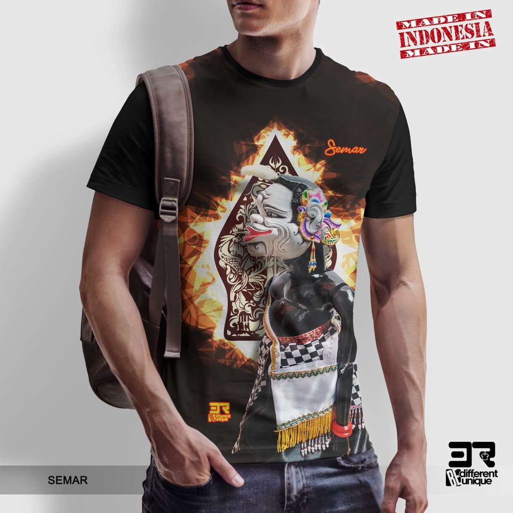 [ COD ] KAOS PRINTING GAMBAR WAYANG SEMAR - BAJU DISTRO ORIGINAL MOTIF ADAT BUDAYA SUKU INDONESIA CU