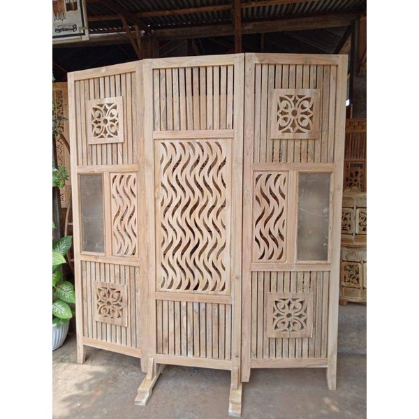 Sketsel Penyekat Ruangan Jati Ukir Jepara