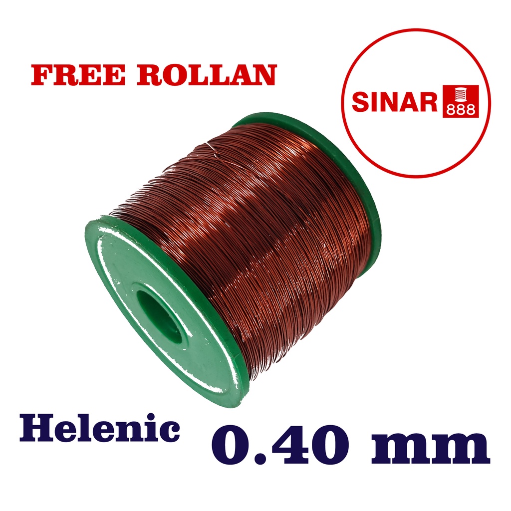 Kawat Tembaga Email Hellenic Helenic 0.40 mm Enamel Wire Cooper Gulung Dinamo
