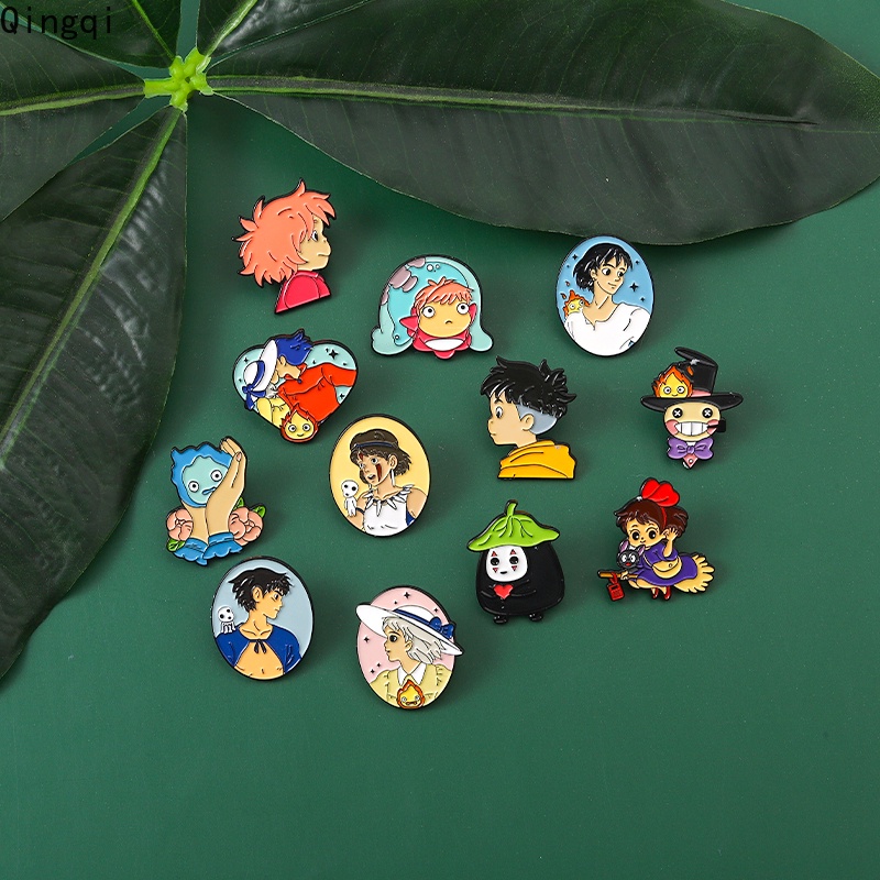 Bros Pin Enamel Desain Kartun Anime Ponyo Howl Sofia Untuk Anak