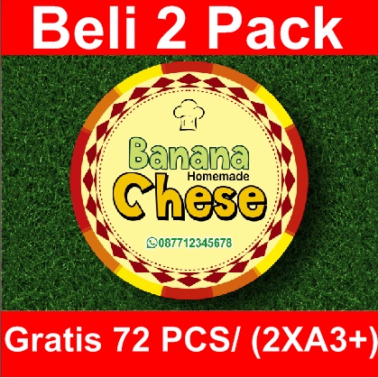 

STIKER LABEL PRODUK LINGKARAN "BANANA CHESE