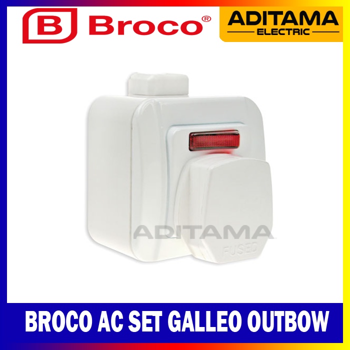 BROCO AC SET GALLEO OUTBOW/ STOP KONTAK AC + STEKER AC + OUTBOW DUS  BROCO GALLEO