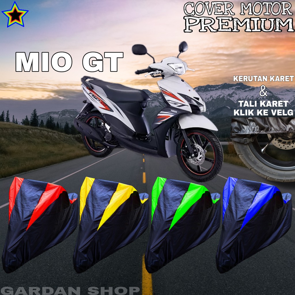 Sarung Motor MIO GT Hitam KOMBINASI Body Cover Penutup Mio Gt PREMIUM