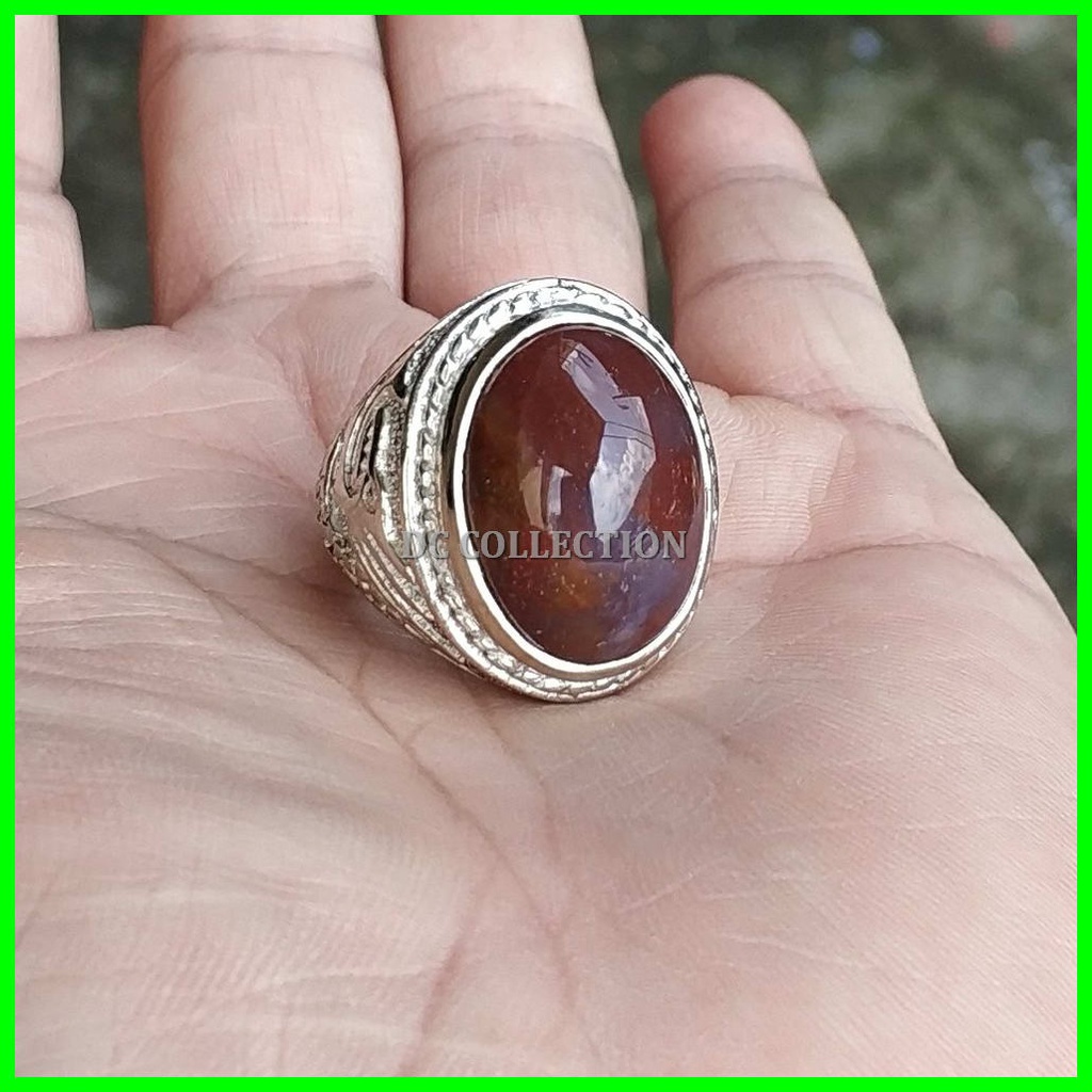NATURAL BATU AKIK LUMUT MERAH GARUT TERMURAH