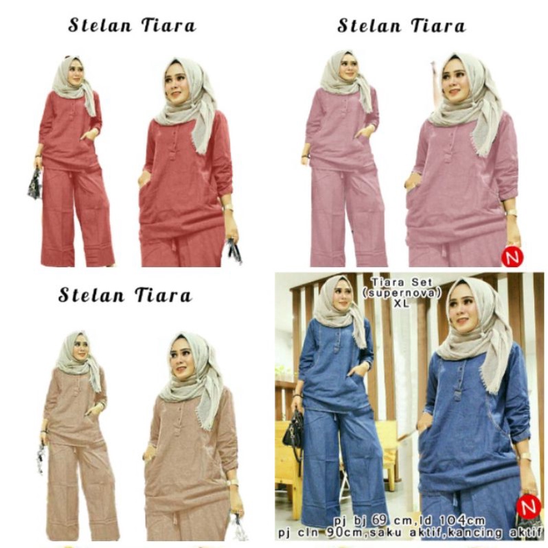 setelan baju celana kulot wanita remaja/set pakaian perempuan big size/baju kantor/baju kerja