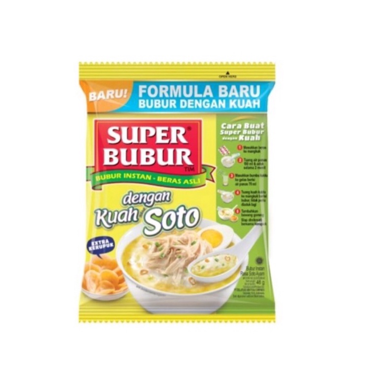 

Super Bubur Kuah Soto Ayam 46 gram 46gram