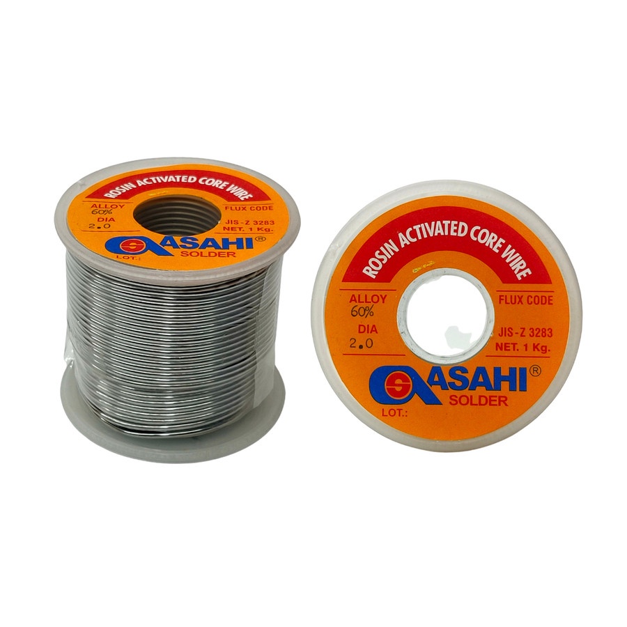 Timah Solder Asahi 2mm 1kg Timah Gulung 2 mm 1 kg Grade 60% Alloy