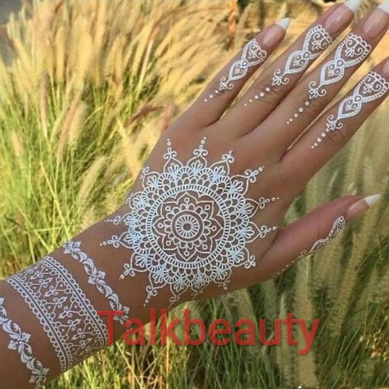 Tatto White Henna/Temporary Henna Tatto/Henna untuk pengantin/Instant Henna