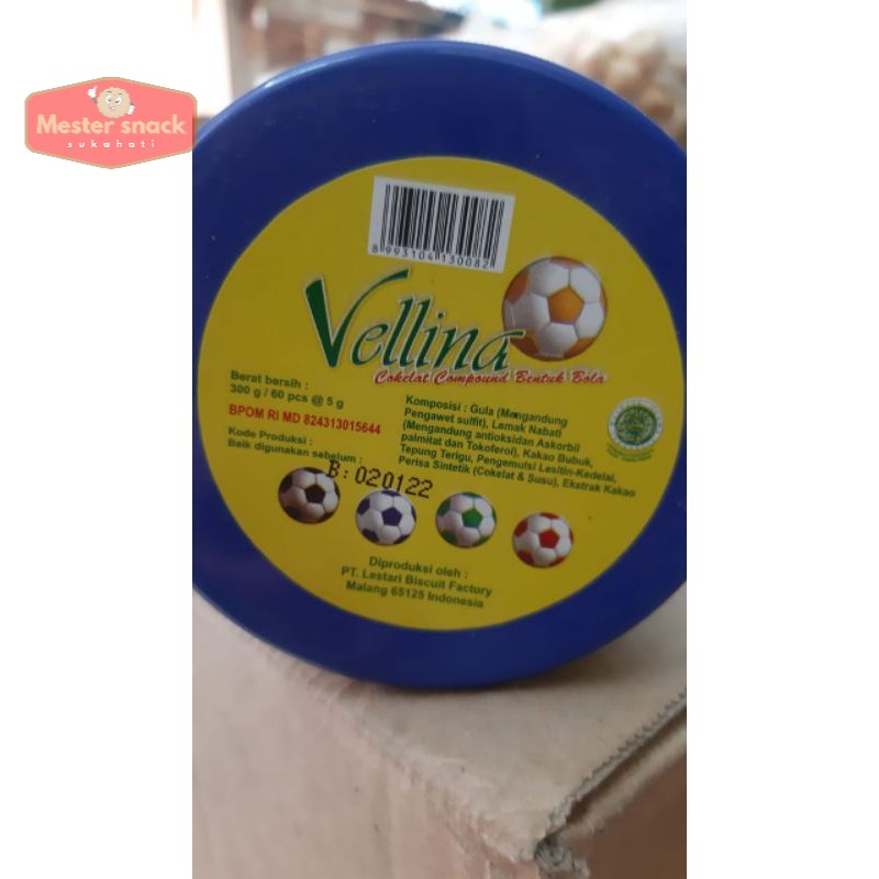 

Vellina Coklat Toples (Bentuk Bola) isi 60 pcs