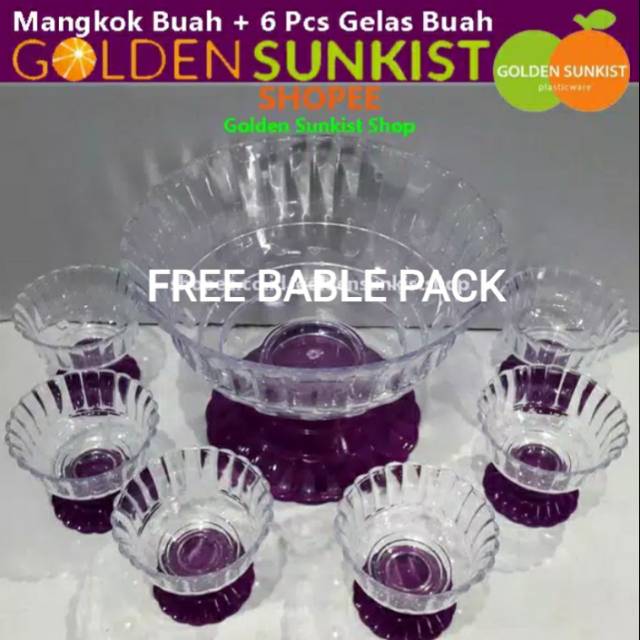 diner set golden sunkist/mangkuk es buah