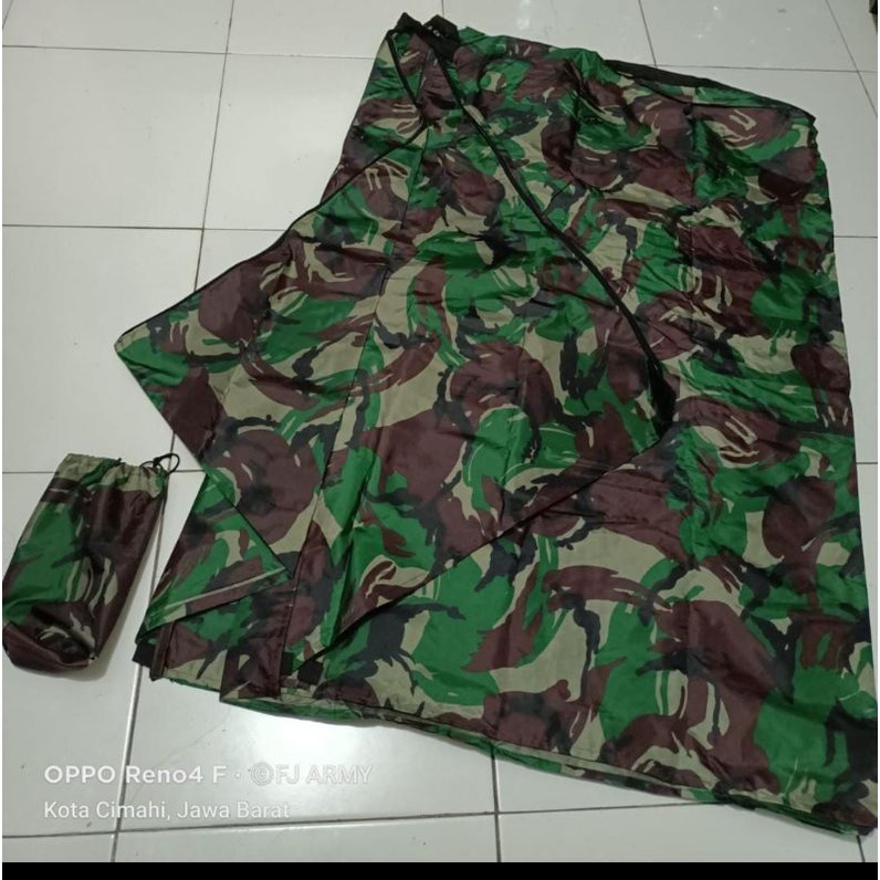 Tenda perorangan loreng tni malvinas - tenda militer - tenada outdoor champing - rain militer