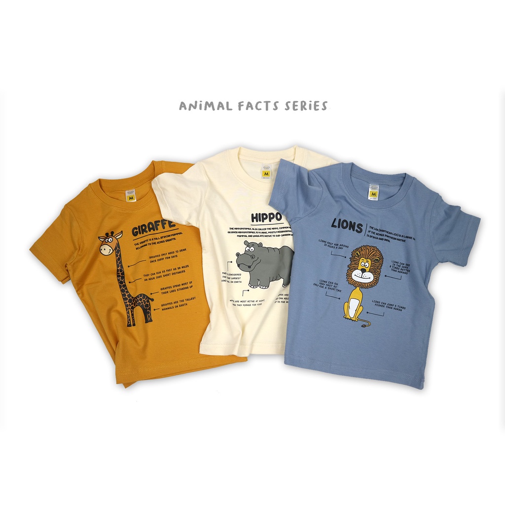 KAOS ANAK ANIMAL FACTS SERIES 1 -10 T