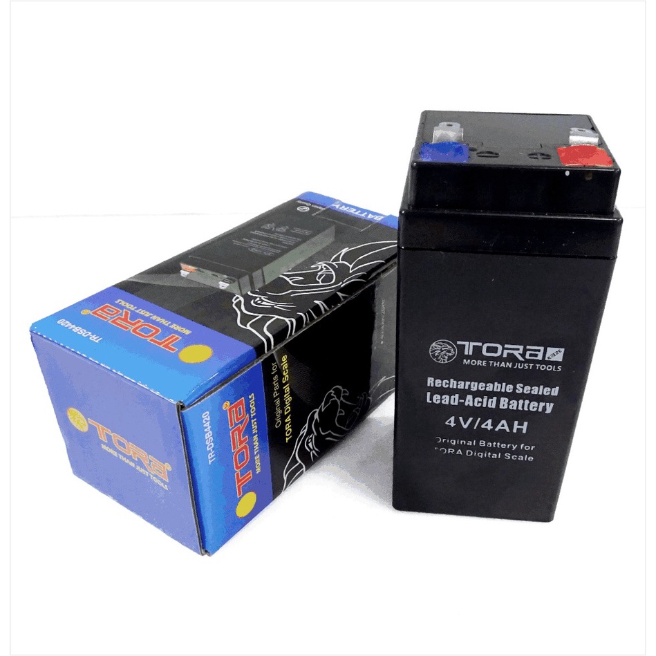 TORA Batre Battery Baterai 4V 4AH Timbangan Digital 30, 100, 150,300Kg