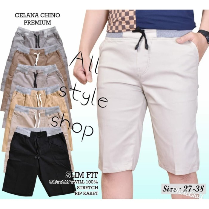 Celana Pendek CELANA PENDEK CHINOS PRIA PREMIUM - MOCCA, 29-30 (C2V9) Celana Pendek Pria Kekinian Te