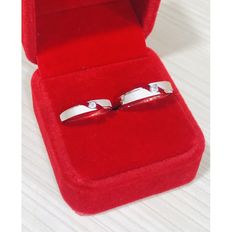 CINCIN PERMTA PASANGAN SILVER925 /LAPIS EMAS PUTIH ASLI /CPP072