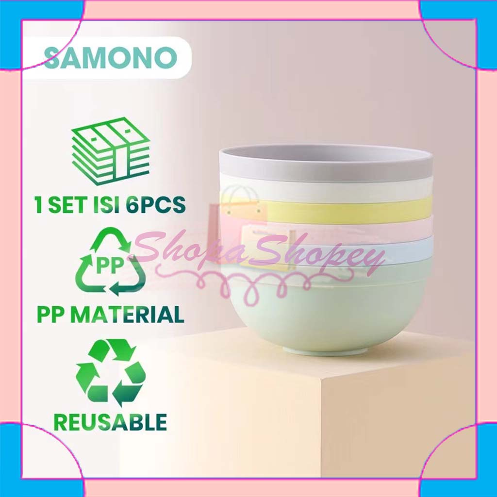 Mangkok Plastik Samono STW01B Tahan Panas Microwaveable Foodgrade BPA Free