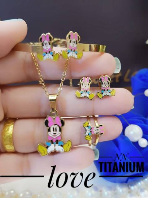 Titanium set perhiasan anak 3009k