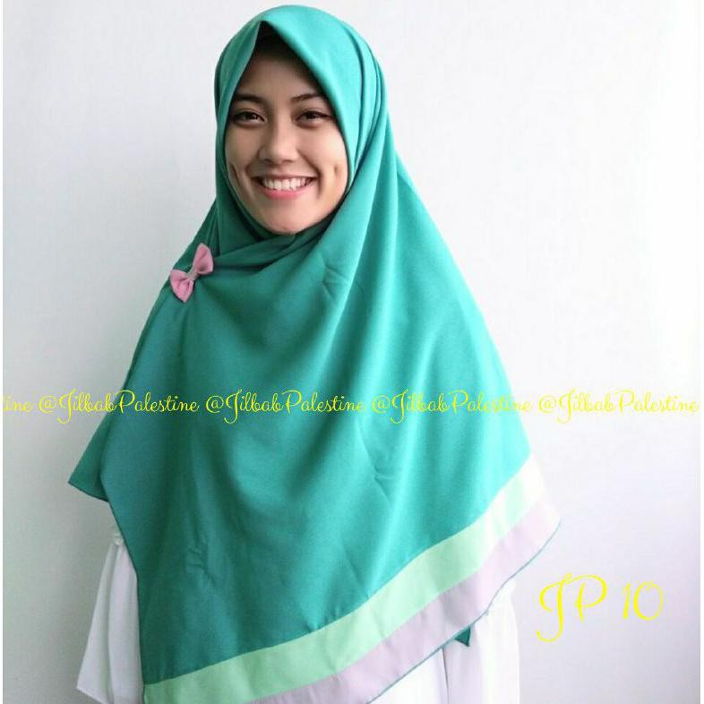 JP 07 130x130 Jilbab Pelangi Palestina Khimar Segi Empat Wolfis Polos Rainbow Syari Soft Ungu Abu