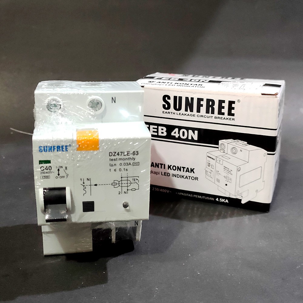 Antikontak Sunfree 3p 40 Ampere 4,5KA