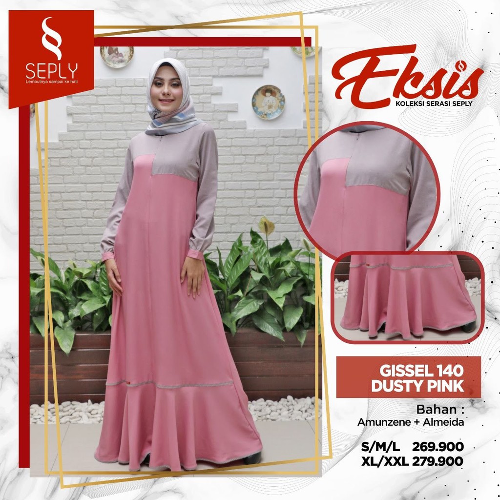 SEPLY GAMIS GISSEL 140 / GAMIS DEWASA / GAMIS ANGGUN / GAMIS TRENDY