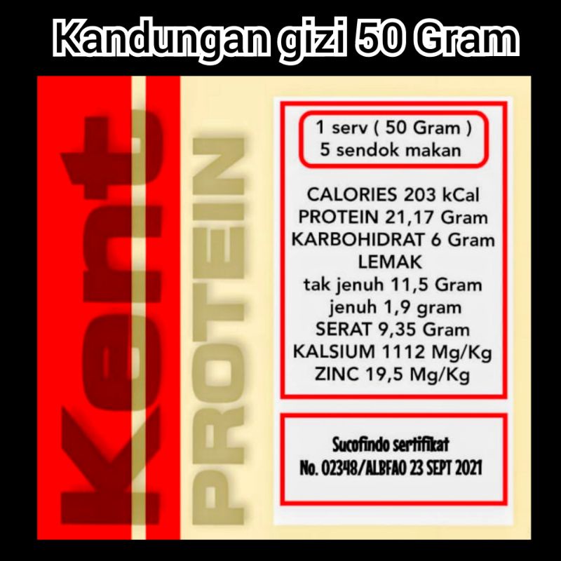 500 Gram Kent PROTEIN Kemasan lama