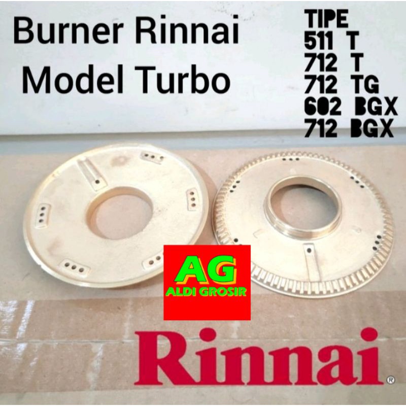BURNER KUNINGAN KOMPOR GAS RINNAI TURBO