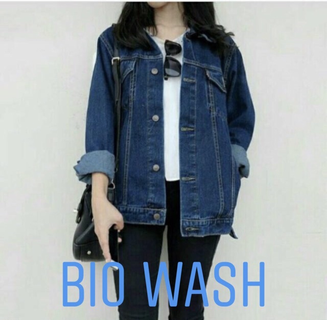 Jaket Jeans SnowBlack Pria dan Wanita Premium Quality