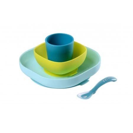 Beaba Silicone Meal Set (4pcs) - Peralatan Makan Anak