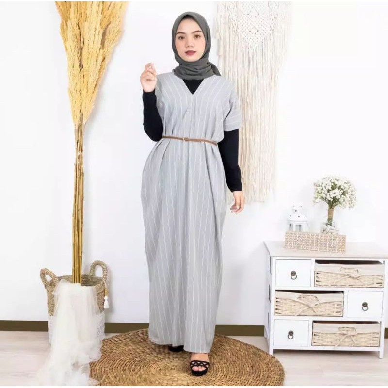 [FREE BELT] DRESS KAFTAN  SULUR V-NECK PREMIUM