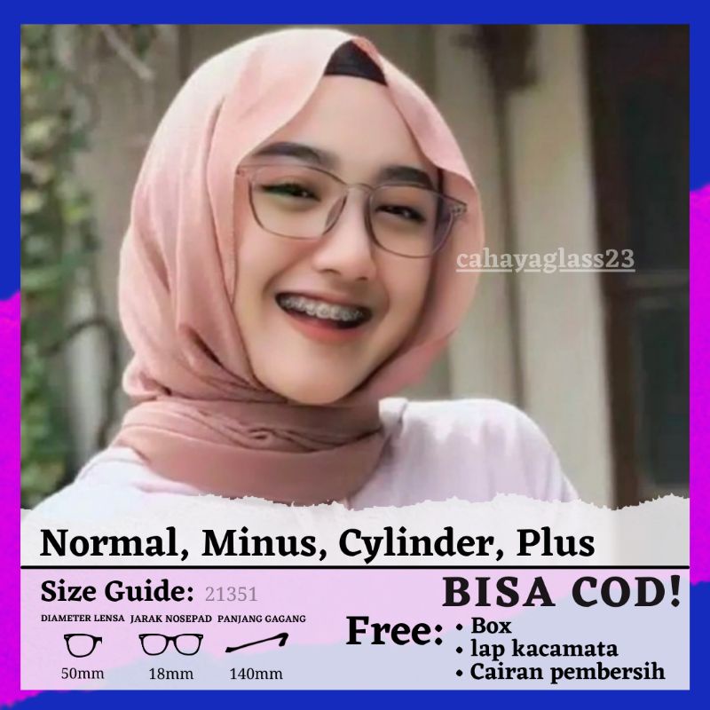 Frame Kacamata 21351 | Kacamata Antiradiasi | Kacamata Photocromic | Kacamata Blueray | Kacamata