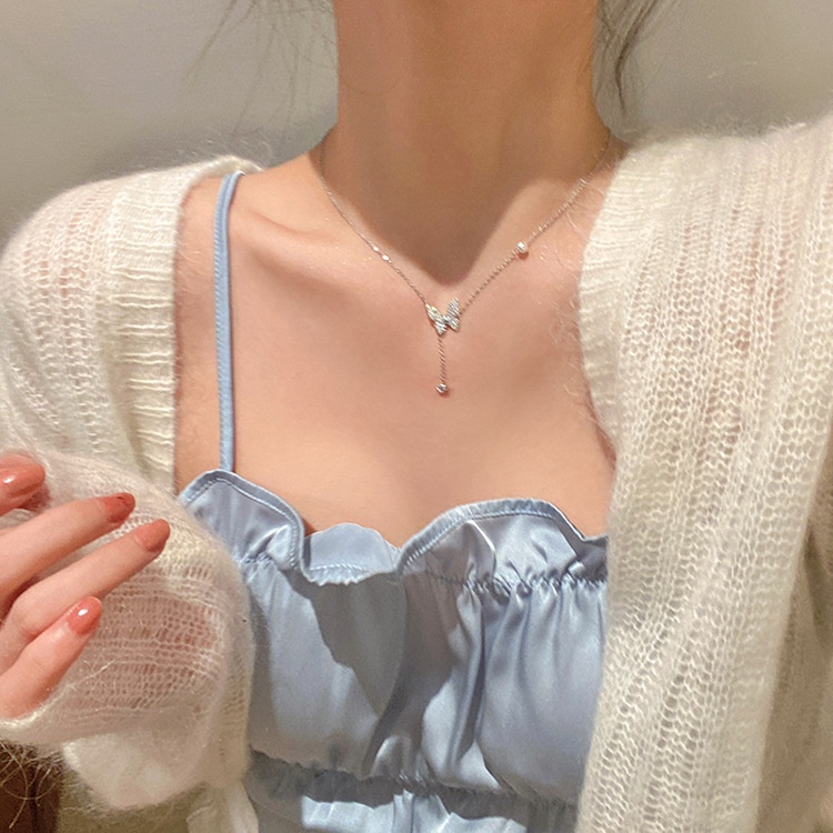Kalung Rantai Desain Butterfly Untuk Wanita