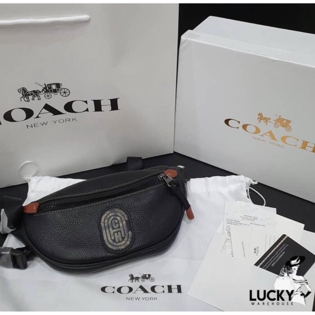 Coach Rivington Belt Bag 7 With Kaffe Fassett Coach Patch - ORI 100%