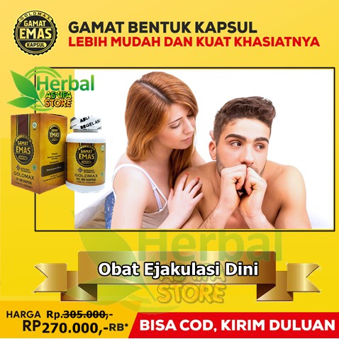 Obat Ejakulasi Dini - ED Pria Dewasa - menyembuhkan/Mengatasi - Obat Kuat - Gamat Emas Goldmax