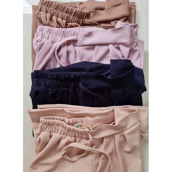 MONEL Knit Premium Pants / Celana Kulot Tebal Jumbo / Bawahan Wanita Premium Korea 1020