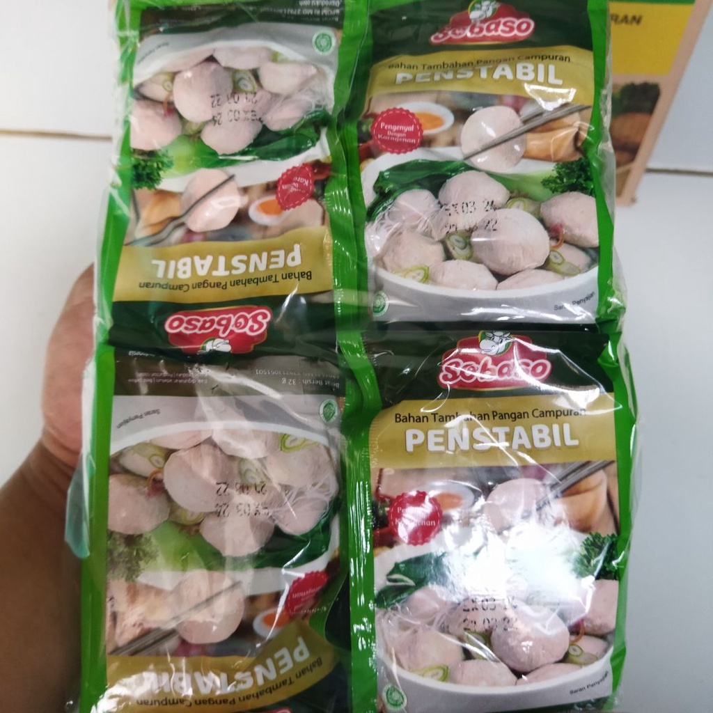 Sobaso Tepung Perenyah, Pengenyal &amp; Penstabil Bakso 20gr (1 Pack isi 20)