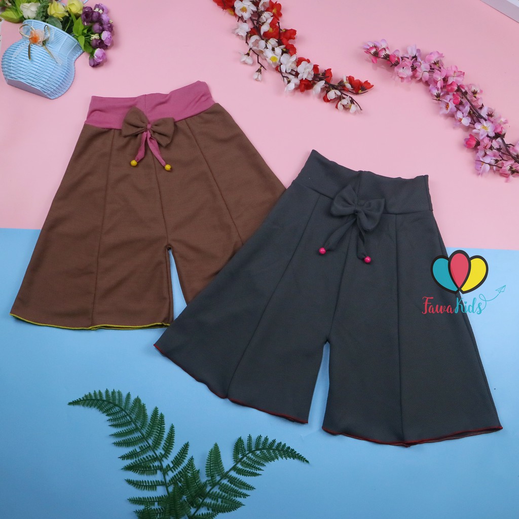 Rok Celana Polos Uk 8-10 Tahun - Bawahan Anak Perempuan Cewek Model Rok Celana Grosir Adem Murah