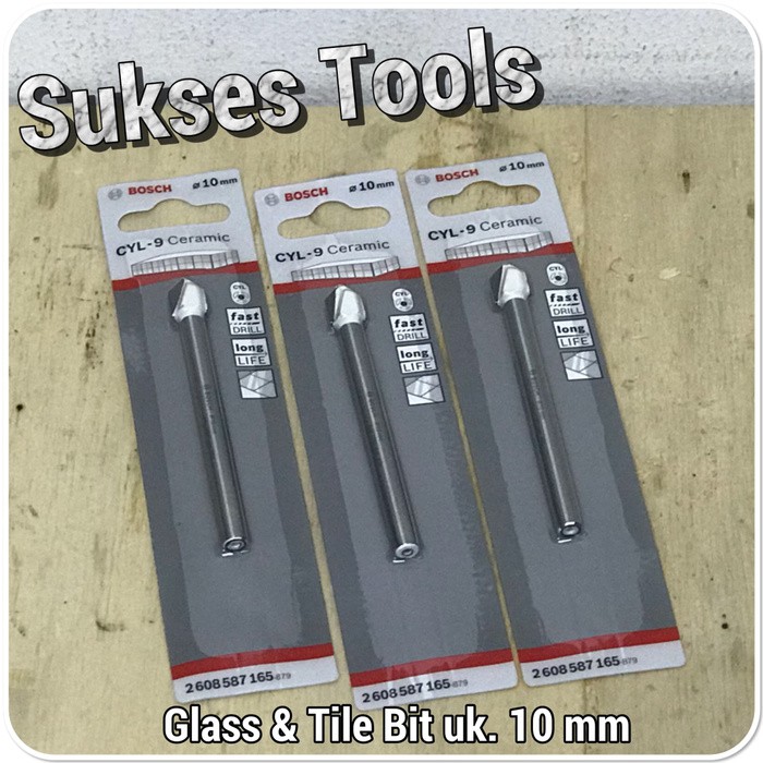 mata bor tombak bosch uk. 10 mm ( mata bor kaca, keramik, granit )