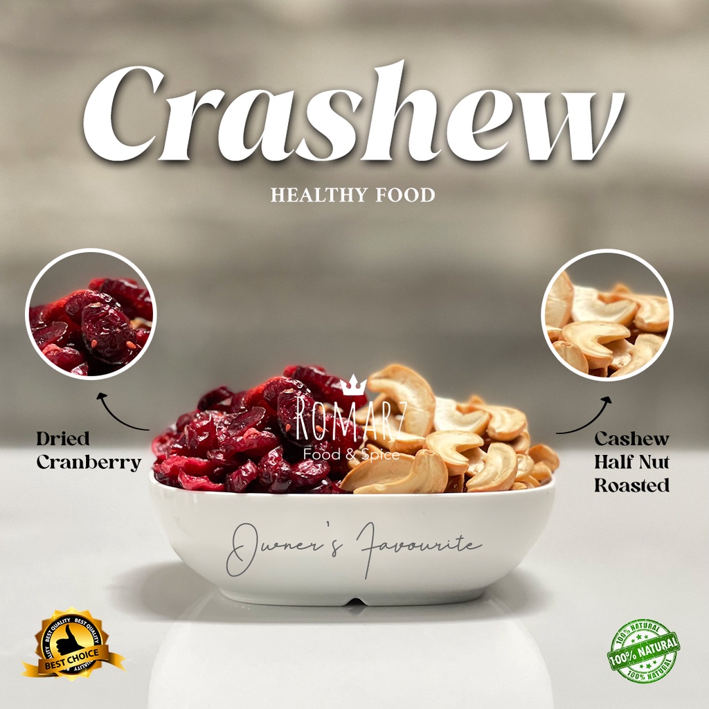 

DRIED CRANBERRY METE BELAH OVEN MIX PREMIUM | CRASHEW TRAILMIX