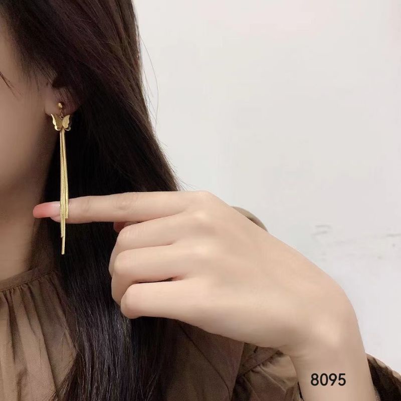 Anting pesta kupu kupu titanium grosir