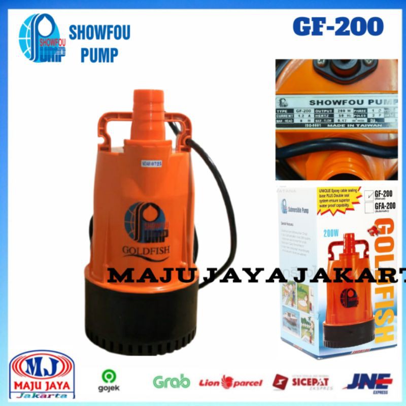 Pompa Celup Kolam Ikan SHOWFOU GF 200 Pompa Celup Kuras Banjir 200Watt