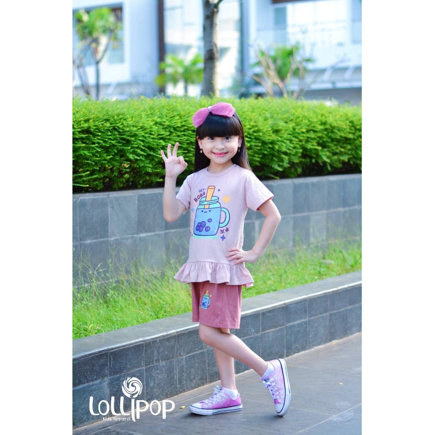 Setelan anak CUTE BOBA DAILY SERIES by LOLLIPOP