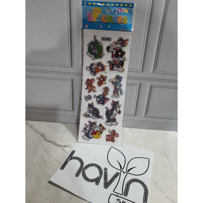 sticker gambar/sticker anak/Stiker Hologram-Tom Jerry