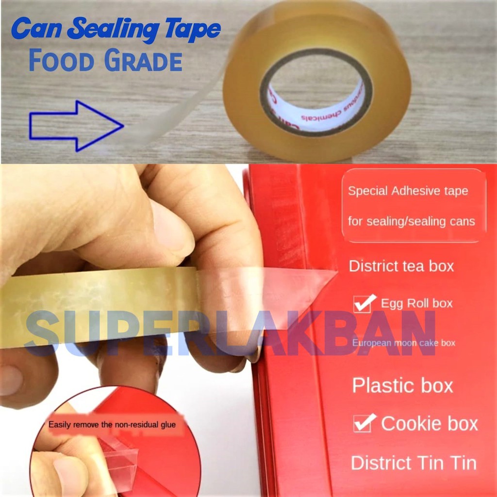 Isolasi Toples Kaleng Biskuit Can Sealing Tape Selotip Toples Food Grade Free of Hazardous Chemical