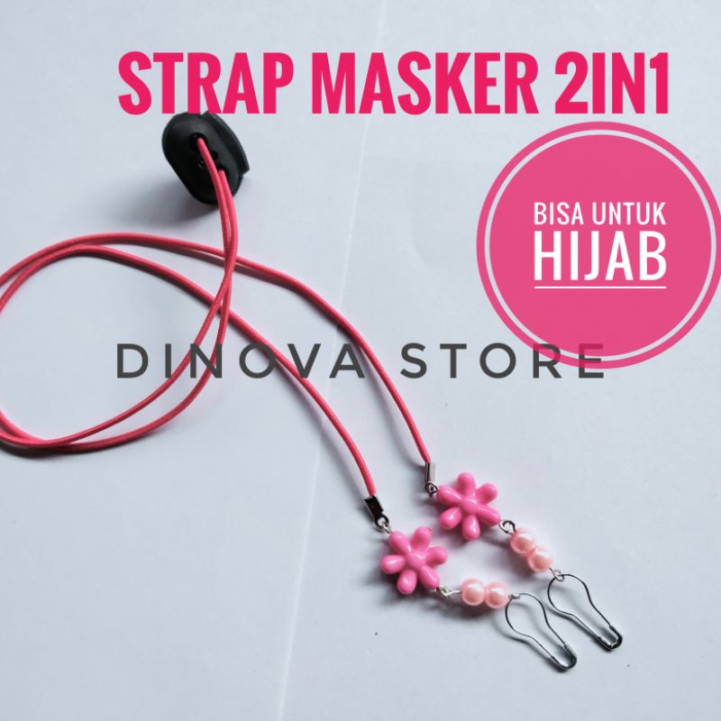 strap masker 2in1BUNGA BINTANG KECIL /konektor masker 2in1/kalung masker