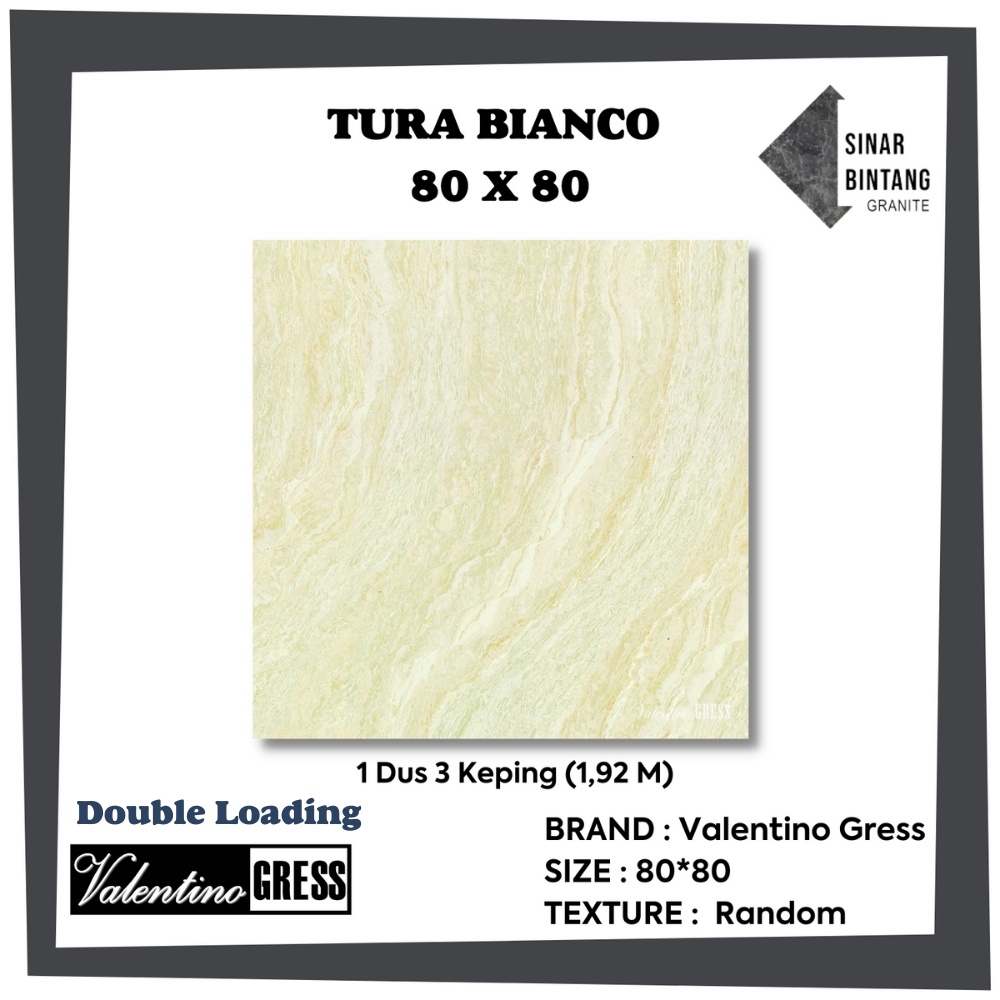 Granit 80 X 80 | Granit Lantai Tura Bianco VALENTINO GRESS